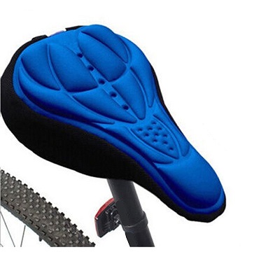 3D Bicycle Seat Cover Embossed High-elastic Blue