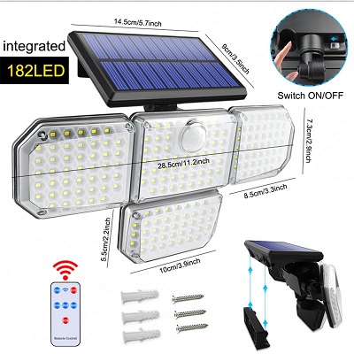 182 Outdoor Led Solar Lights With Adjustable Head