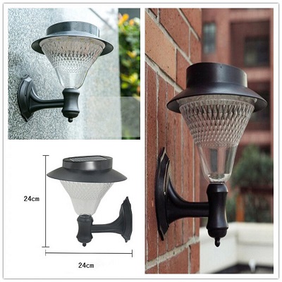 16LED Outdoor Solar-Powered Wall Lamp White light