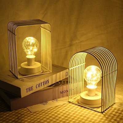 Iron House Shape Bulb LED Night Light Room Layout Decor